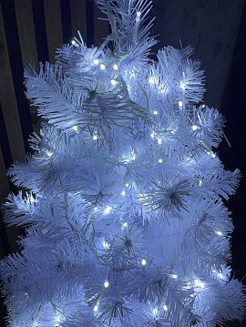 Б0047971 ENIN - WC ЭРА Гирлянда LED Мишура 3,9 м белый провод, холодный свет,  220V (24/576)  - фотография 6