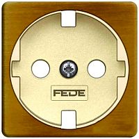 FD04314PM-A Накладка на розетку FEDE коллекции FEDE, скрытый монтаж, с заземлением, matt patina, FD04314PM-A