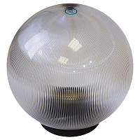 Б0048055 Садово-парковый светильник ЭРА НТУ 02-100-352 шар прозрачный призма на опору / кронштейн IP44 Е27 max100Вт d350mm