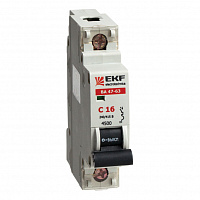 mcb4763-1-10C Автоматический выключатель EKF PROxima 1P 10А (C) 4.5кА, mcb4763-1-10C mcb4763-1-10C Автоматический выключатель EKF PROxima 1P 10А (C) 4.5кА, mcb4763-1-10C