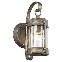 1497-1W Faro уличный светильник D170*W110*H260, 1*E27*60W, IP44, excluded; металл и гипс золотисто-коричневого цвета, прозрачное стекло