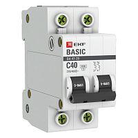 mcb4729-2-40C Автоматический выключатель EKF Basic 2P 40А (C) 4.5кА, mcb4729-2-40C