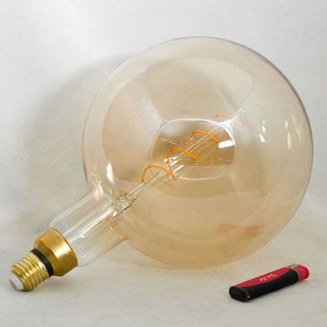GF-L-2108 EDISSON Лампочки, цвет основания - бронзовый, плафон - стекло (цвет - янтарный), 1x4W E27  - фотография 2
