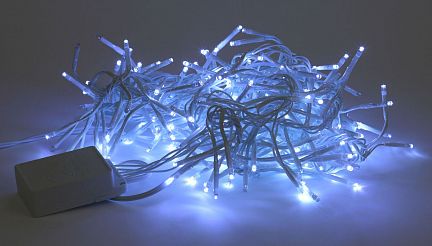Б0047971 ENIN - WC ЭРА Гирлянда LED Мишура 3,9 м белый провод, холодный свет,  220V (24/576)  - фотография 4
