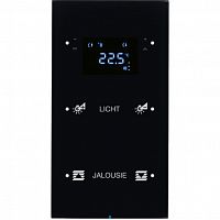 75642155 Touch sensor, 2-канальный, стекло, with thermostat, черный, с конфигуратором, R.3