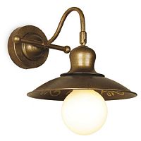 Magrib настенный светильник D280*W225*H170, 1*E27*60W, excluded; золотисто- коричневый окрашенный металл, золотой декор на внутренней стороне плафона, 1214-1W