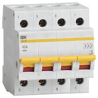 MNV10-4-040 Выключатель нагрузки (мини-рубильник) ВН-32 4Р 40А IEK