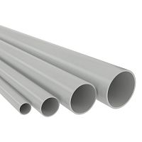 Труба ПВХ жёсткая гладкая д.63мм, тяжёлая, 3м, цвет серый (упак. 15М)