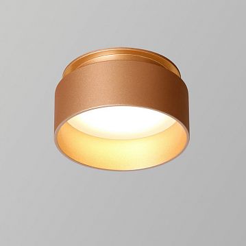 2885-1C Inserta врезной светильник D80*H60, cutout:D65, 1*GU10LED*7W, excluded; врезной светильник золотого цвета, зазор между плафоном и поверхностью потолка оставляет оригинальный световой эффект, лампу можно менять  - фотография 6