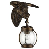 1847-1W Hunt уличный светильник D240*W360*H250, 1*E27*60W, IP44, excluded; темно-коричневый цвет каркаса, плафон из стекла с эффектом воздушных пузырьков