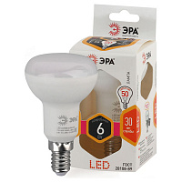 Б0028489 Лампочка светодиодная ЭРА STD LED R50-6W-827-E14 Е14 / Е14 6Вт рефлектор теплый белый свет