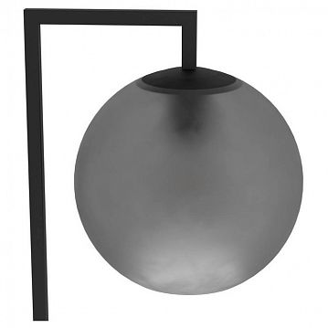 390254 390254 Торшер с ножным выключателем ARANGONA, 1X40W (E27), H1715, сталь, черный/матовое стекло, серый, 390254  - фотография 4