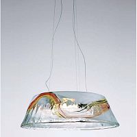 SNTH3EE0A Подвесной светильник, цвет стекла - мультиколор, цвет арматуры - никель, 1x300w R7s