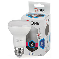 Б0028490 Лампочка светодиодная ЭРА STD LED R63-8W-840-E27 Е27 / Е27 8Вт рефлектор нейтральный белый свет