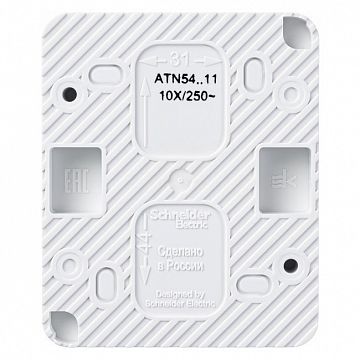 ATN540111 Выключатель 1-клавишный Systeme Electric ATLASDESIGN PROFI54, открытый монтаж, белый, ATN540111  - фотография 4