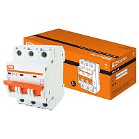 SQ0206-0047 Автоматический выключатель TDM Electric ВА47-29 3P 50А (B) 4.5кА, SQ0206-0047