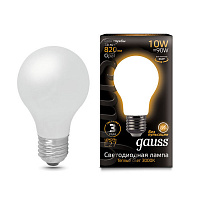 102202110 Лампа Gauss Filament А60 10W 820lm 2700К Е27 milky LED 1/10/40