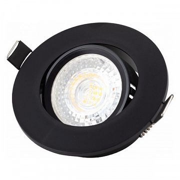 DK3020-BK DK3020-BK Встраиваемый светильник, IP 20, 10 Вт, GU5.3, LED, черный, пластик  - фотография 2