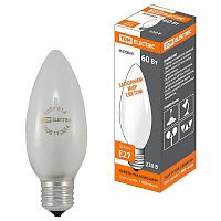 SQ0332-0020 Лампа накаливания Свеча матовая 60 Вт-230 В-Е27 TDM