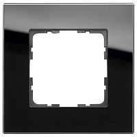 G1001GB Рамка 1 пост Jasmart G-GLASS, черное стекло, G1001GB