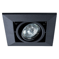 A5941PL-1BK CARDANI PICCOLO, Встраиваемый светильник, цвет арматуры - черный, цвет плафона/декора - , 1х50W GU10