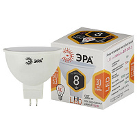 Б0020546 Лампочка светодиодная ЭРА STD LED MR16-8W-827-GU5.3 GU 5.3 8 Вт софит теплый белый свет