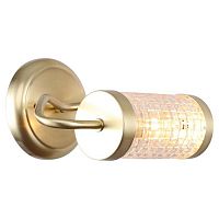 LSP-8102 ARLINGTON Бра, цвет основания - матовое золото, плафон - стекло (цвет - прозрачный), 1x40W E14, LSP-8102