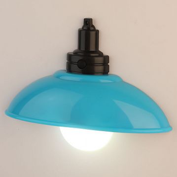Б0051475 Ночник - светильник светодиодный ЭРА NLED-487-1W-SW-BU настенный на батарейках с выключателем голубой  - фотография 9