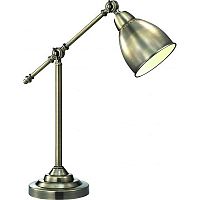 A2054LT-1AB BRACCIO, настольная лампа, цвет арматуры – bronzo antico, 1х60W 1xE27, A2054LT-1AB