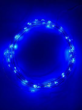 Б0047962 ENIN -5NB ЭРА Гирлянда LED Нить 5 м синий свет, АА (100/2500)  - фотография 4