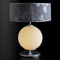 LTBALL BLUM BALL, настольная лампа, цвет абажура – серый, цвет арматуры - серебро, декор - стекло, 1x60w E27, LTBALL