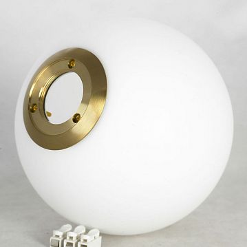 LSP-8585 Cleburne Подвесные светильники, цвет основания - матовое золото, плафон - стекло (цвет - белый), 1x60W E27  - фотография 4