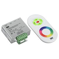 LSC1-RGB-144-RF-20-12-W Контроллер с ПДУ радио RGB 3 канала 12В 4А 144Вт белый IEK