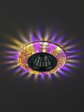 Б0019208 DK LD4 TEA/WH+PU Светильник ЭРА декор cо светодиодной подсветкой( белый+фиолетовый), чай (50/1400)  - фотография 4