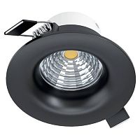 33996 33996 Встраиваемый светильник диммируемый SALICETO, 6W (LED), 4000K, 500lm, ?88, алюминий, черный