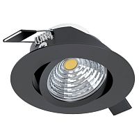 33997 33997 Встраиваемый светильник диммируемый SALICETO, 6W (LED), 4000K, 500lm, ?88, алюминий, черный