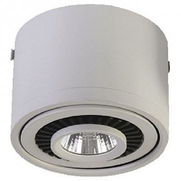 1775-1C Reflector потолочный светильник D90*H60, 1*LED*7W, AC:100-240V, RA>80, IP21, 560LM, 4000K, included; потолочный светильник с поворотным источником света, цвета каркаса: белый внешний, черный поворотного элемента  - фотография 2