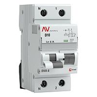 rcbo6-1pn-10D-100-ac-av Дифавтомат EKF AVERES 1P+N 10А (D) 6 кА, 100 мА (AC), rcbo6-1pn-10D-100-ac-av