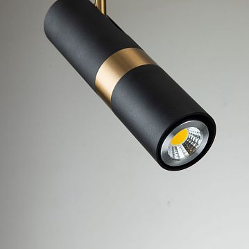 2997-1P Light point подвес D60*H245/1155 1*GU10LED*5W, excluded каркас светильника сочетает два цвета - золотая гальваника и черный, поворотный плафон, лампу GU10 можно менять  - фотография 8