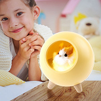 Б0052815 Детский ночник - светильник светодиодный ЭРА NLED-468-1W-Y хомяк желтый, Б0052815