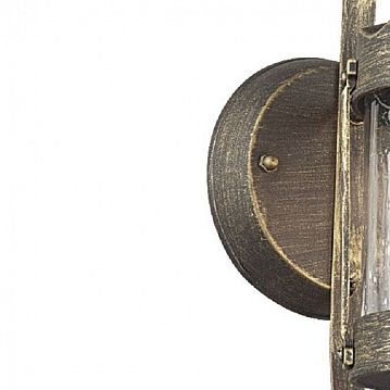1497-1W Faro уличный светильник D170*W110*H260, 1*E27*60W, IP44, excluded; металл и гипс золотисто-коричневого цвета, прозрачное стекло  - фотография 2