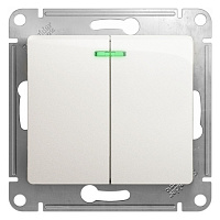 GSL000653 Выключатель 2-клавишный Systeme Electric GLOSSA с подсветкой, скрытый монтаж, перламутр, GSL000653 GSL000653 Выключатель 2-клавишный Systeme Electric GLOSSA с подсветкой, скрытый монтаж, перламутр, GSL000653