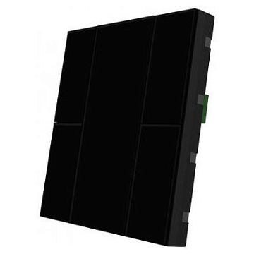 ITR340-0431 Выключатель iSwitch+ 4-кнопочный, встроенные датчики температуры, влажности, освещенности, LED индикация, 2 унив. входа, с BCU, материал плексигласс, цвет черный  - фотография 2