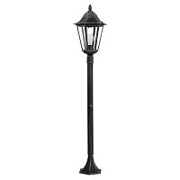 93463 Уличный светильник напольный NAVEDO, 1х60W(E27), H1200, литой алюм., черный, серебр. патина/cт