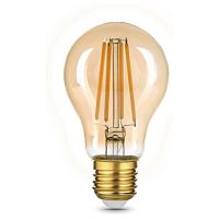 102802010 Лампа Gauss Filament А60 10W 820lm 2400К Е27 golden LED 1/10/40